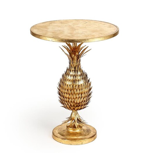 Picture of Golden Pineapple Metal Round Side Table 51cm