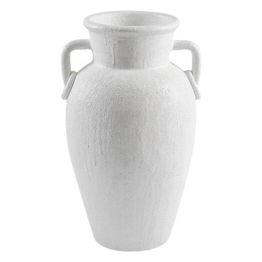 Picture of Grecia Open Mouth Terracotta Vessel in White by Amalfi