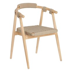 Picture of Greenwood Rope Indoor/Outdoor Dining Chair in Beige/Natural by Vida & Co.