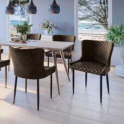 Picture of Gregory Suede Dining Chair (Set of 2) Metal Assorted Regal Royal Design