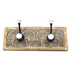 Picture of Grey Washed Double Hook in Grey/Natural by Status Collections