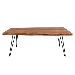 Picture of Gunni Timber & Iron Outdoor Dining Table Acacia Natural/Black Nova Caeli