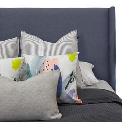 Picture of Gyro Winged Bed Head, Ink Fabric Cornermill