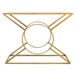 Picture of Haddon Console Table Metal Antique Gold Searles Homewares