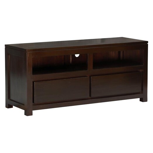 Picture of Hague 2 Bottom Drawer Timber Entertainment Unit, Chocolate Mahogany Kayu Estate