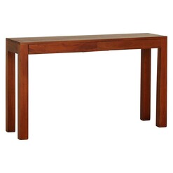Picture of Hague 2 Drawer Timber Console Table, Pecan Mahogany Light Pecan Kayu Estate