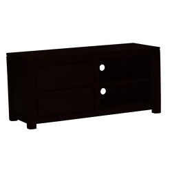 Picture of Hague 2 Side Drawer Timber Entertainment Unit, Chocolate Mahogany Kayu Estate