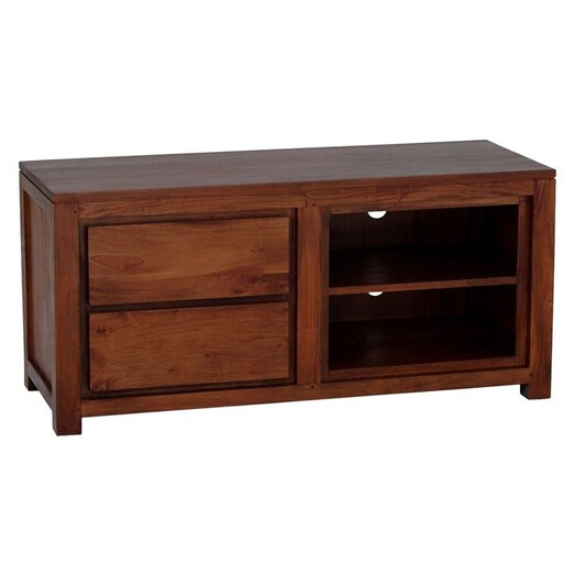Picture of Hague 2 Side Drawer Timber Entertainment Unit, Pecan Mahogany Light Pecan Kayu Estate