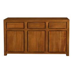 Picture of Hague 3 Door Timber Buffet in Light Pecan by Kayu Estate