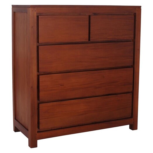 Picture of Hague Timber Chest of Drawers, Pecan Mahogany Light Pecan Kayu Estate