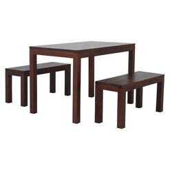 Picture of Hague Timber Dining Set, Mahogany Chocolate Kayu Estate