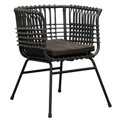 Picture of Haisel Rattan Armchair Dark Grey Kayu Estate
