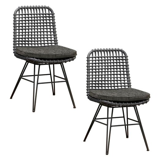 Picture of Haisel Rattan Dining Chair (Set of 2) Dark Grey Kayu Estate Picture of Haisel Rattan Dining Chair (Set of 2) Dark Grey Kayu Estate