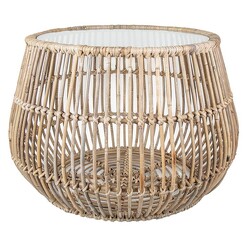Picture of Haiti Rattan Side Table Natural Blonde Florabelle