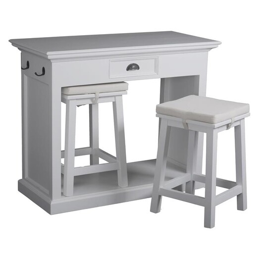 Picture of Halifax 3-Piece Mahogany Bar in White by Nova Solo Picture of Halifax 3-Piece Mahogany Bar in White by Nova Solo