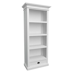 Picture of Halifax Bookshelf with Drawer Wood White Nova Solo