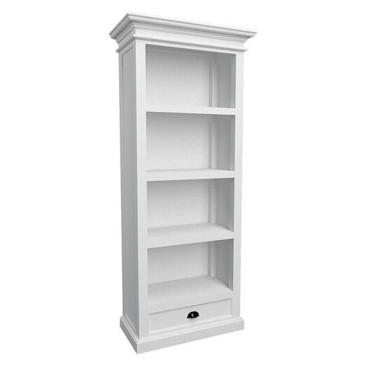Picture of Halifax Bookshelf with Drawer Wood White Nova Solo
