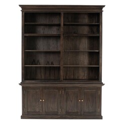 Picture of Halifax Double Bay Hutch Display Unit in Black by Nova Solo