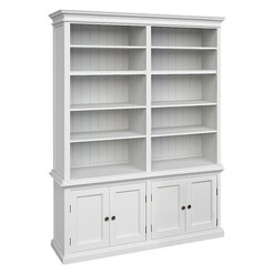 Picture of Halifax Double Bookshelf Wood White Nova Solo
