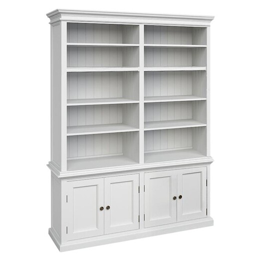 Picture of Halifax Double Bookshelf Wood White Nova Solo