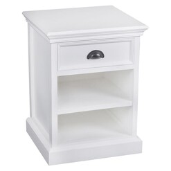 Picture of Halifax Horizontal Bedside Table Wood White Nova Solo