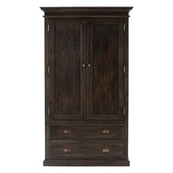 Picture of Halifax Mahogany Wardrobe in Black by Nova Solo