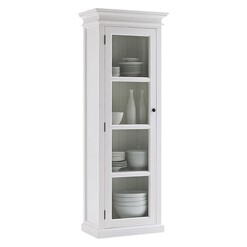 Picture of Halifax Single Glass Cabinet Wood White Nova Solo
