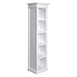 Picture of Halifax Thin Line Bookshelf Wood White Nova Solo