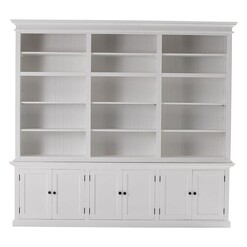Picture of Halifax Triple Bookshelf Wood White Nova Solo