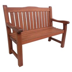 Picture of Hamburg 2 Seater Outdoor Bench Wood Mahogany The Import Depot