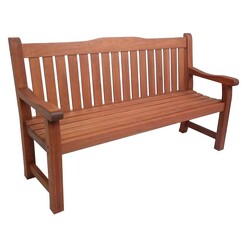 Picture of Hamburg 3 Seater Outdoor Bench Wood Mahogany The Import Depot