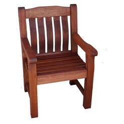 Picture of Hamburg Outdoor Armchair Wood Mahogany The Import Depot