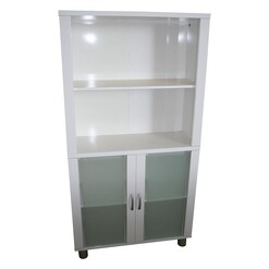 Picture of Hampshire Bookcase MDF White/Chrome UBiZ Furniture