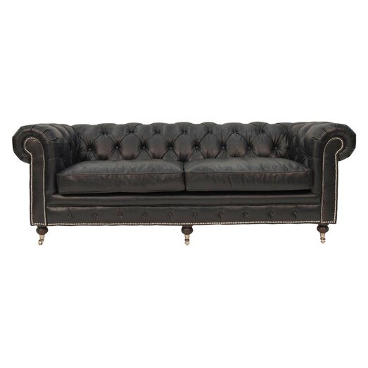 Picture of Hampton Court 3 Seater Leather Chesterfield Sofa Worn Coal Alliance Furniture Picture of Hampton Court 3 Seater Leather Chesterfield Sofa Worn Coal Alliance Furniture