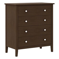 Picture of Hampton Timber Chest of 4 Drawers Wood Chocolate Indosoul