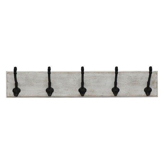 Picture of Hamptons 5 Hook Rack MDF Whitewash Artisan Homewares