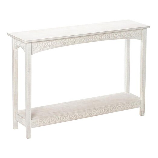 Picture of Hamptons Wooden Console Table with Shelf Whitewash Artisan Homewares