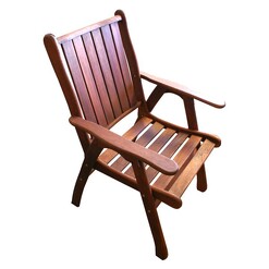 Picture of Hanley Outdoor Armchair Wood Mahogany The Import Depot