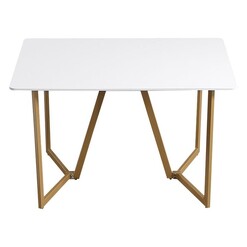 Picture of Hanson Dining Table MDF White/Gold Levede