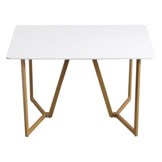 Picture of Hanson Dining Table MDF White/Gold Levede
