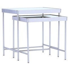 Picture of Harawa Nesting Table (Set of 2) Metal Silver Iniko