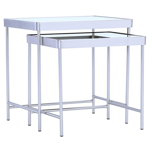 Picture of Harawa Nesting Table (Set of 2) Metal Silver Iniko