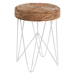 Picture of Harly Water Hyacinth Round Side Table Natural Fibre Vida & Co.
