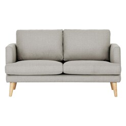 Picture of Harper 2 Seater Upholstered Sofa Polyester Light Grey HOMESTAR