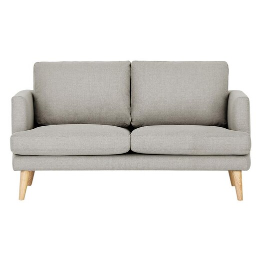 Picture of Harper 2 Seater Upholstered Sofa Polyester Light Grey HOMESTAR