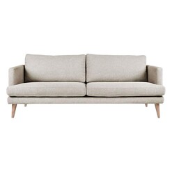 Picture of Harper 3 Seater Upholstered Sofa Polyester Light Grey HOMESTAR