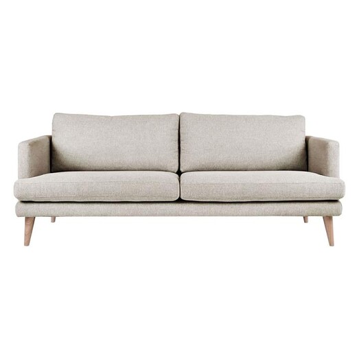 Picture of Harper 3 Seater Upholstered Sofa Polyester Light Grey HOMESTAR