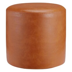 Picture of Harper Round Vintage Leather Ottoman, Small Assorted Life Interiors