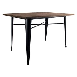 Picture of Harriet Timber & Metal Outdoor Dining Table Walnut Natural/Black Nova Caeli