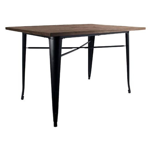 Picture of Harriet Timber & Metal Outdoor Dining Table Walnut Natural/Black Nova Caeli